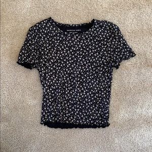 American Eagle flower shirt
